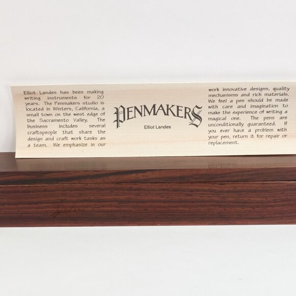 Elliot Landes Penmakers Wooden Ballpoint Pen / Handmade USA / Wooden Gift Box - Picture 3 of 9